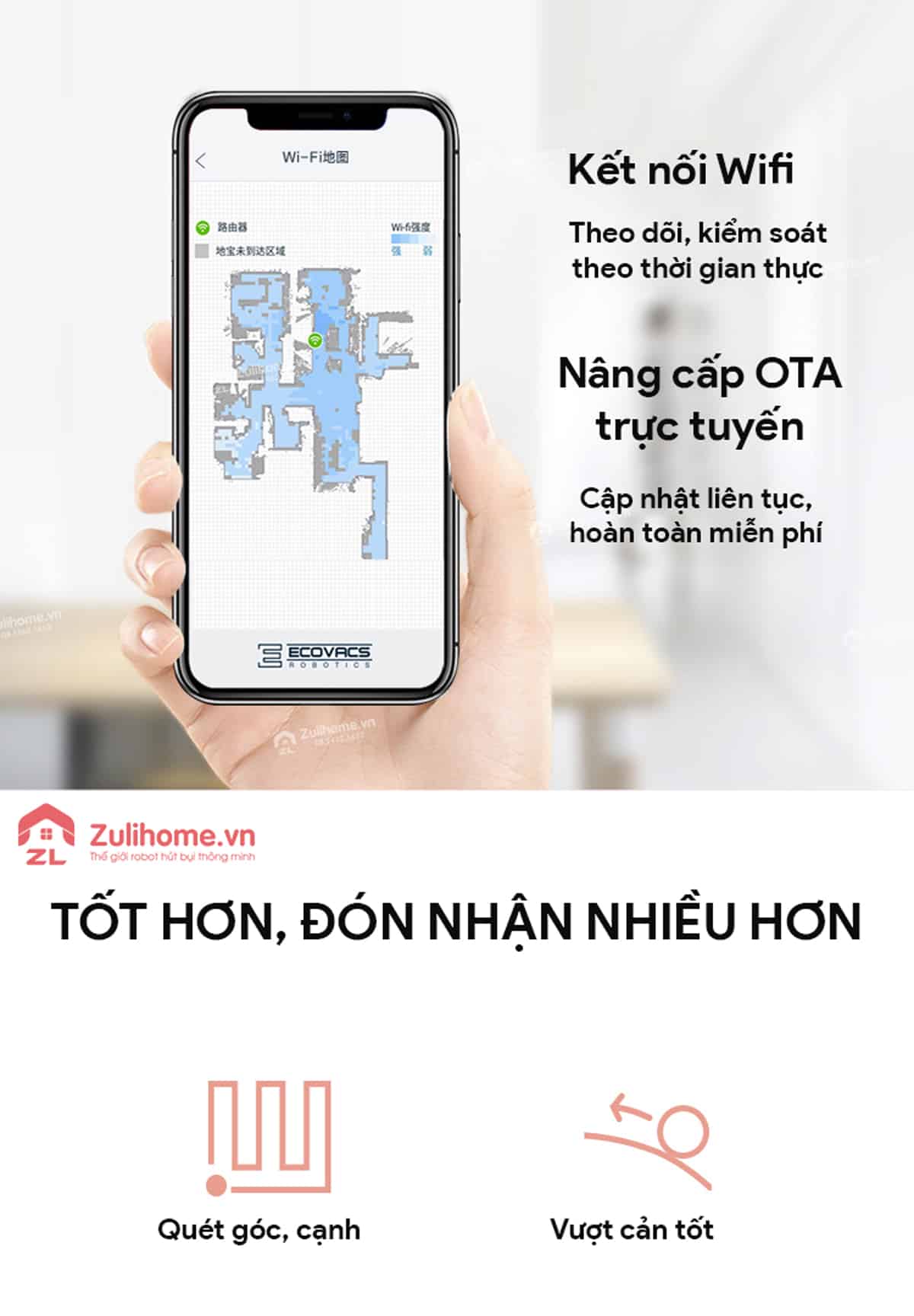 Ecovacs Deebot DT88 - Model 2019 14 Ecovacs Deebot DT88 | Nâng cấp trực tuyến và miễn phí