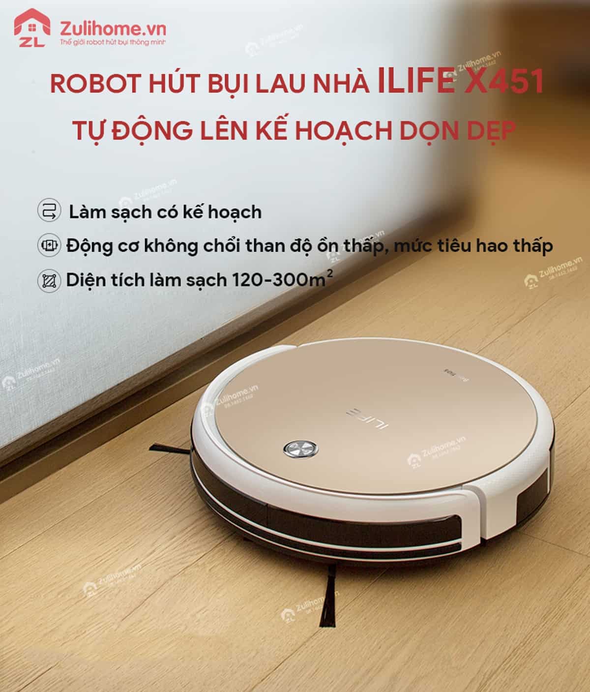 ILIFE X451 | Tự động lên kế hoạch dọn dẹp