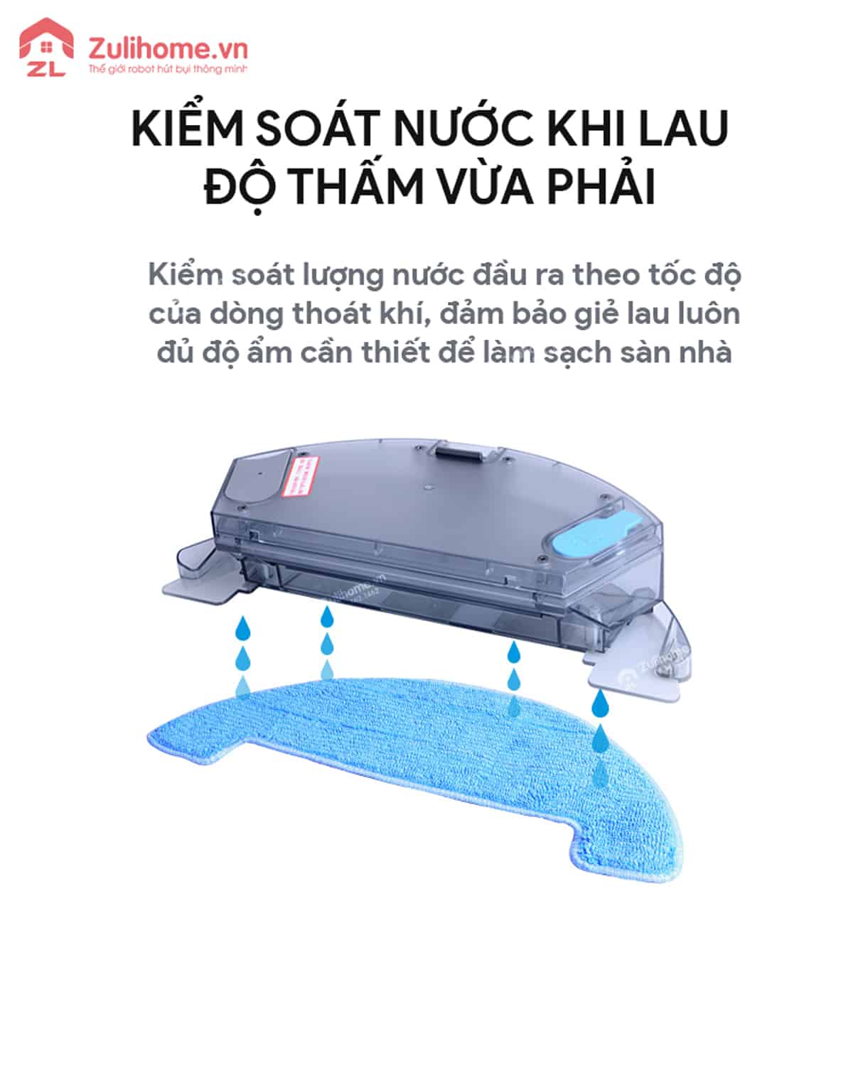 ILIFE X451 | Kiểm soát nước khi lau