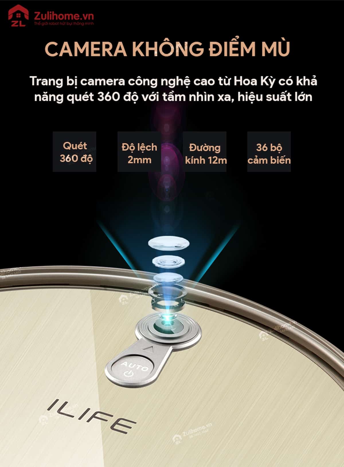 ILIFE X661 | Camera không điểm mù