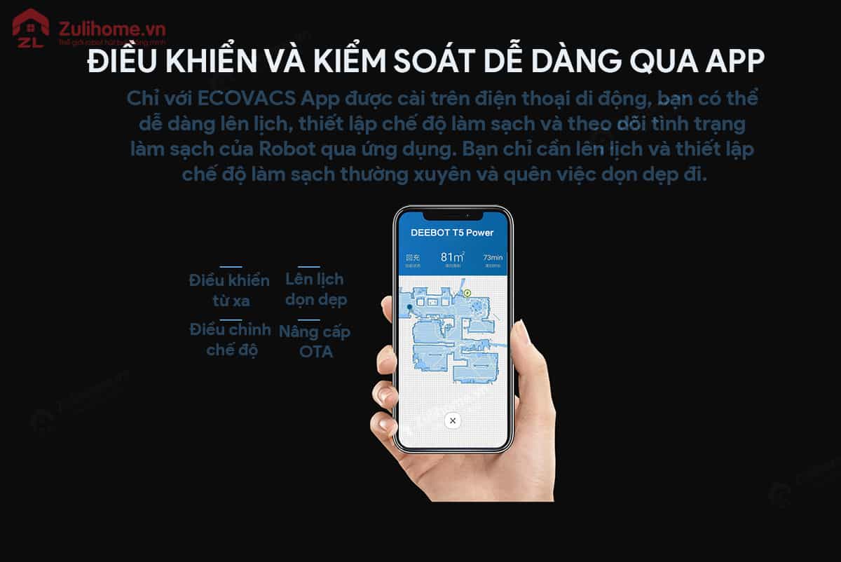 Ecovacs Deebot T5 Power (DX93) 13 Ecovacs Deebot DX93 | Điều khiển và kiểm soát qua APP