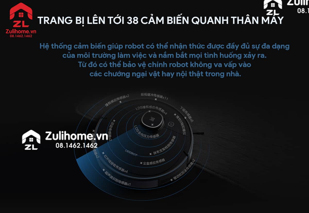 Ecovacs Deebot T5 Power (DX93) 6 Ecovacs Deebot DX93 | Trang bị cảm biến quanh thân