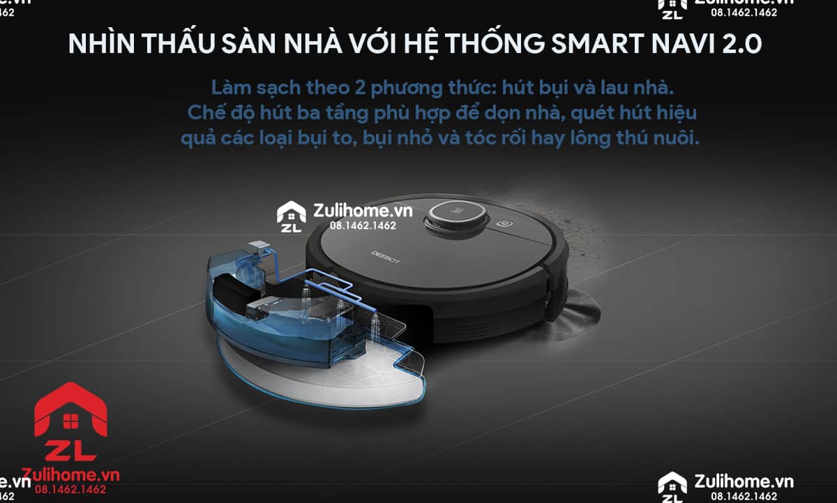 Ecovacs Deebot T5 Power (DX93) 7 Ecovacs Deebot DX93 | Hệ thống Smart Navi 2.0