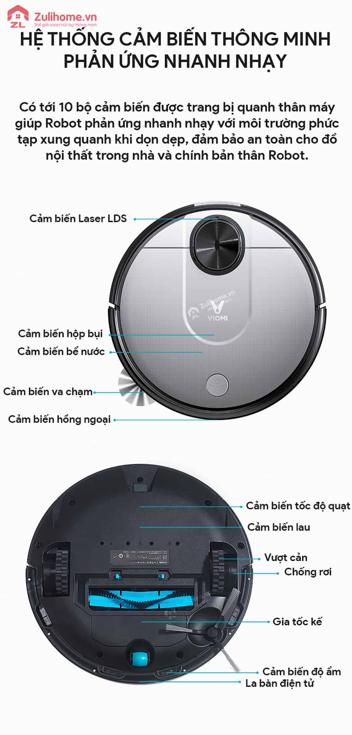 Xiaomi Viomi Pro Vxvc01-JG (Yunmi) 17 Xiaomi Viomi Yunmi được trang bị hệ thống cảm biến thông minh