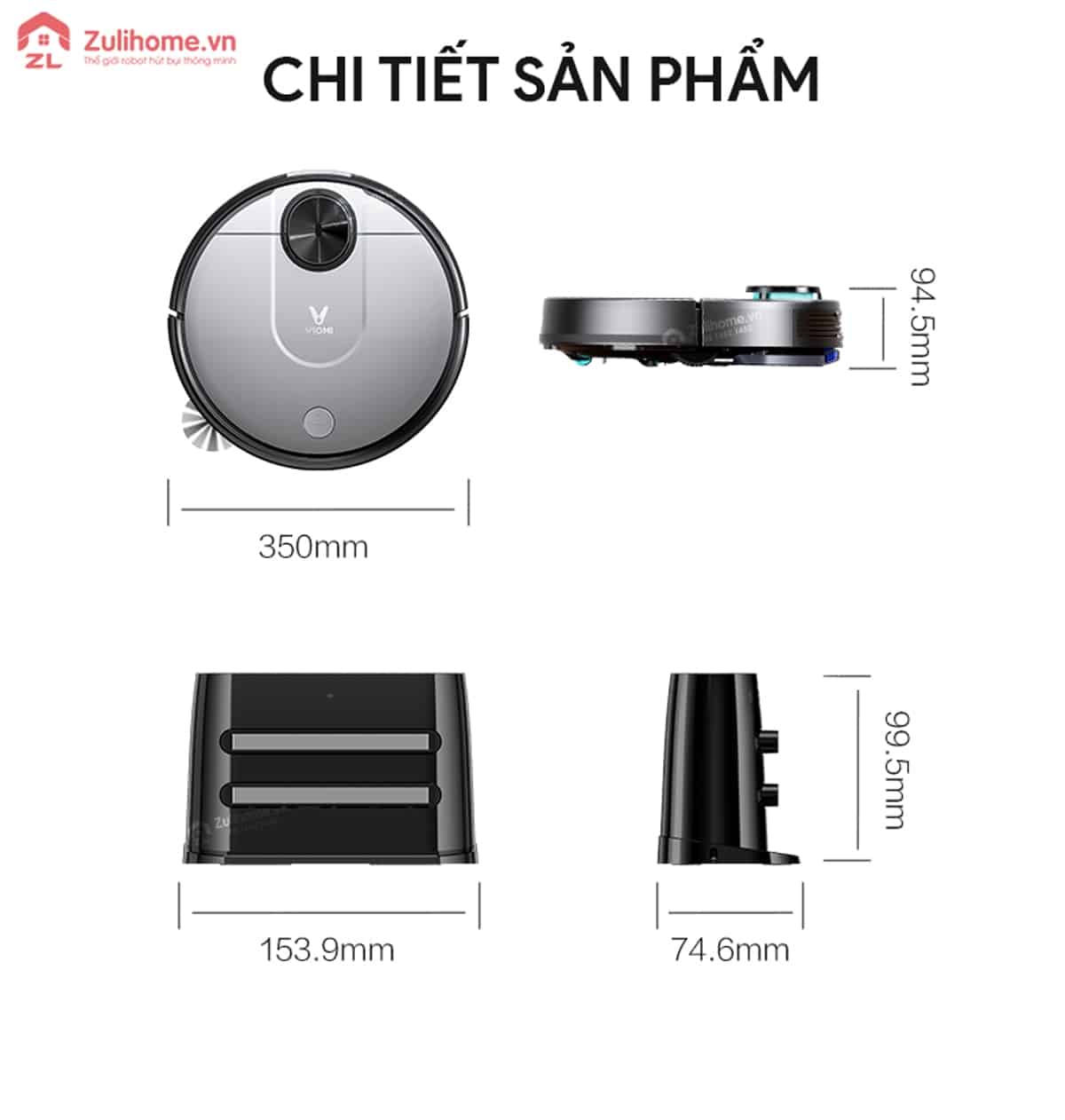 Xiaomi Viomi Pro Vxvc01-JG (Yunmi) 25 Xiaomi Viomi Yunmi có thiết kế hiện đại nhỏ gọn