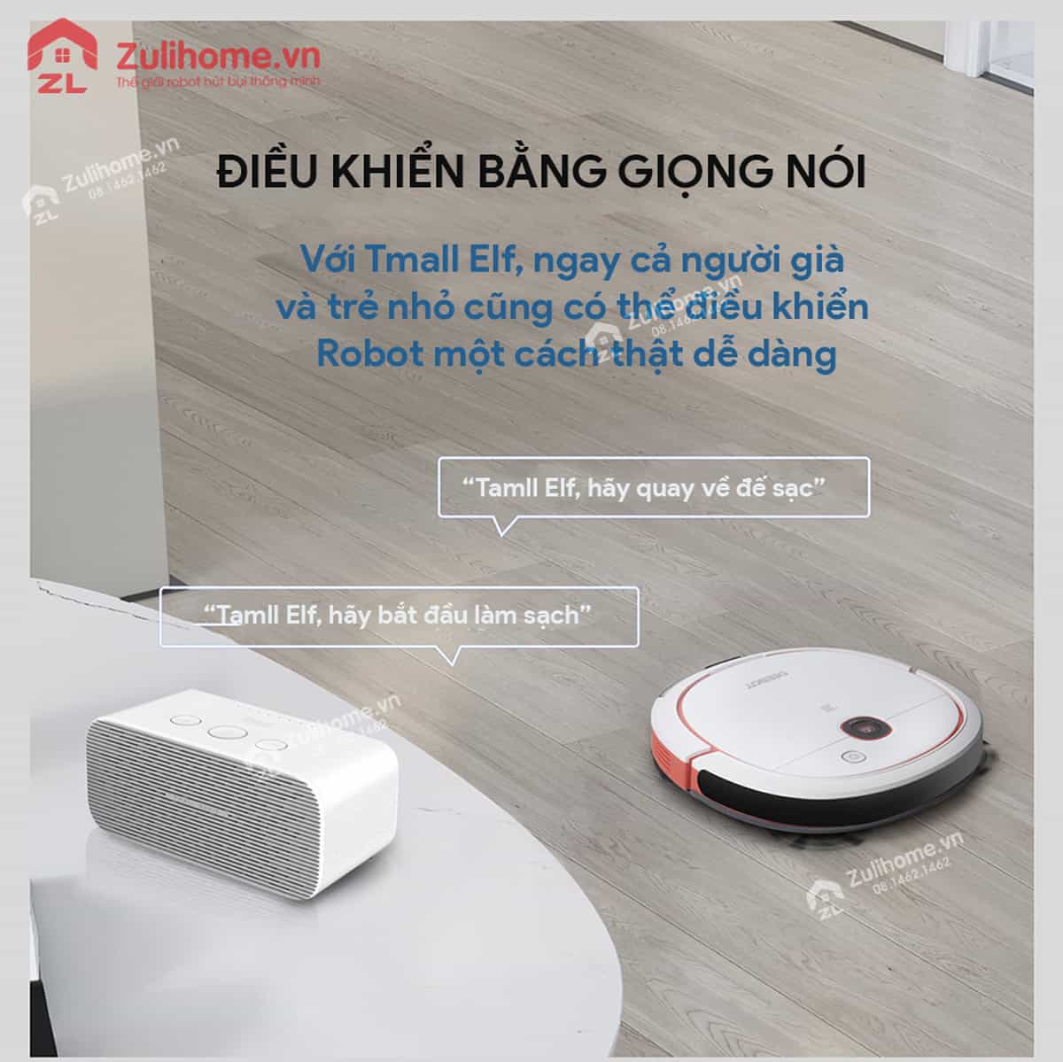 Ecovacs Deebot Slim U3 Go - DK41 11 Ecovacs Deebot Slim U3 Go - DK41 tích hợp điều khiển bằng giọng nói