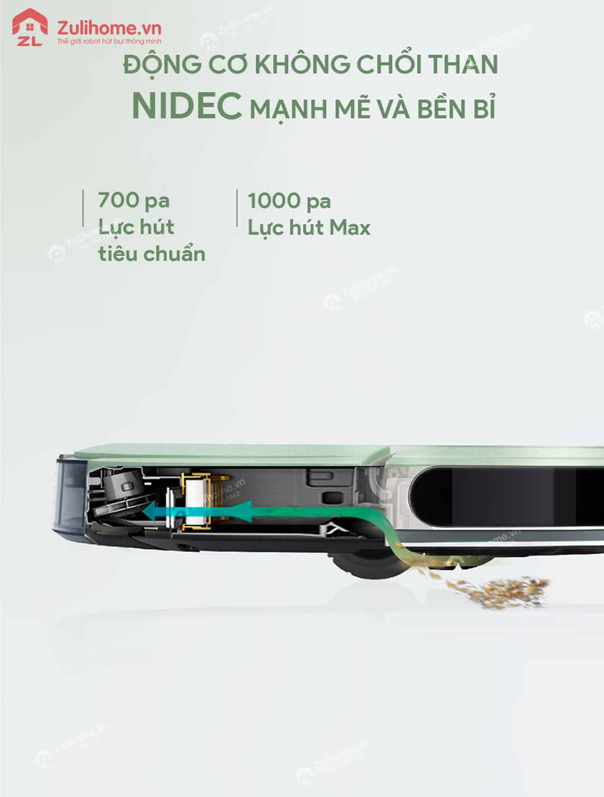 Ecovacs Deebot Slim U3 Neo 13 Ecovacs Deebot Slim U3 Neo | Động cơ không chổi than NIDEC
