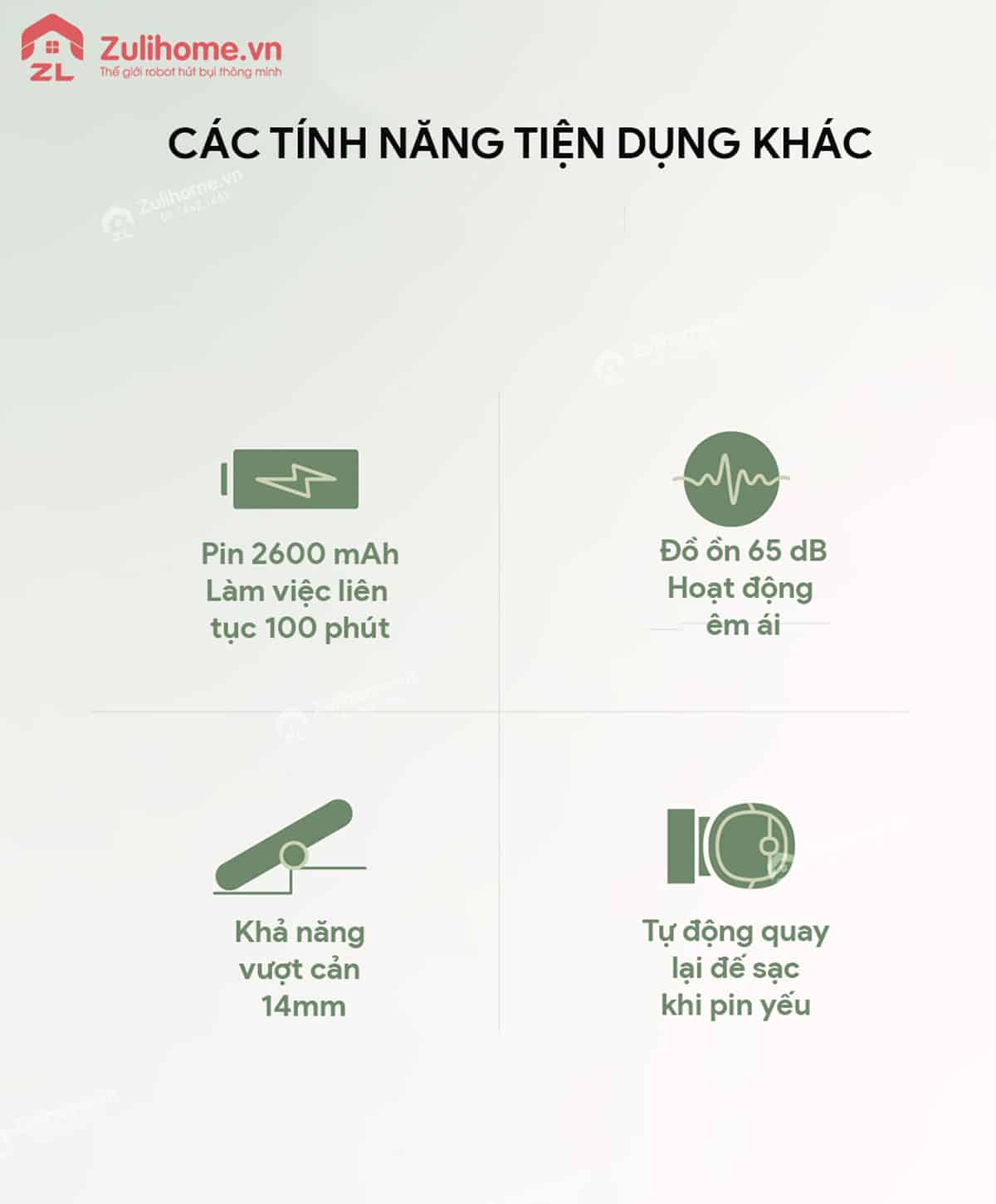Ecovacs Deebot Slim U3 Neo 16 Ecovacs Deebot Slim U3 Neo | Các tính năng tiện dụng khác