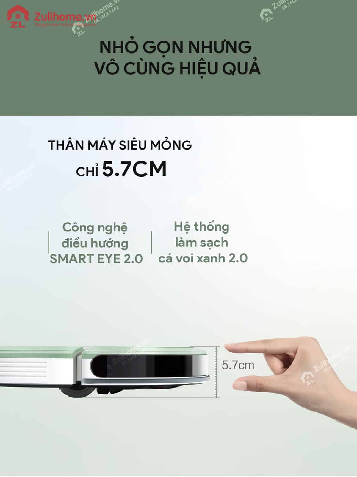 Ecovacs Deebot Slim U3 Neo 3 Ecovacs Deebot Slim U3 Neo | Thân máy siêu mỏng