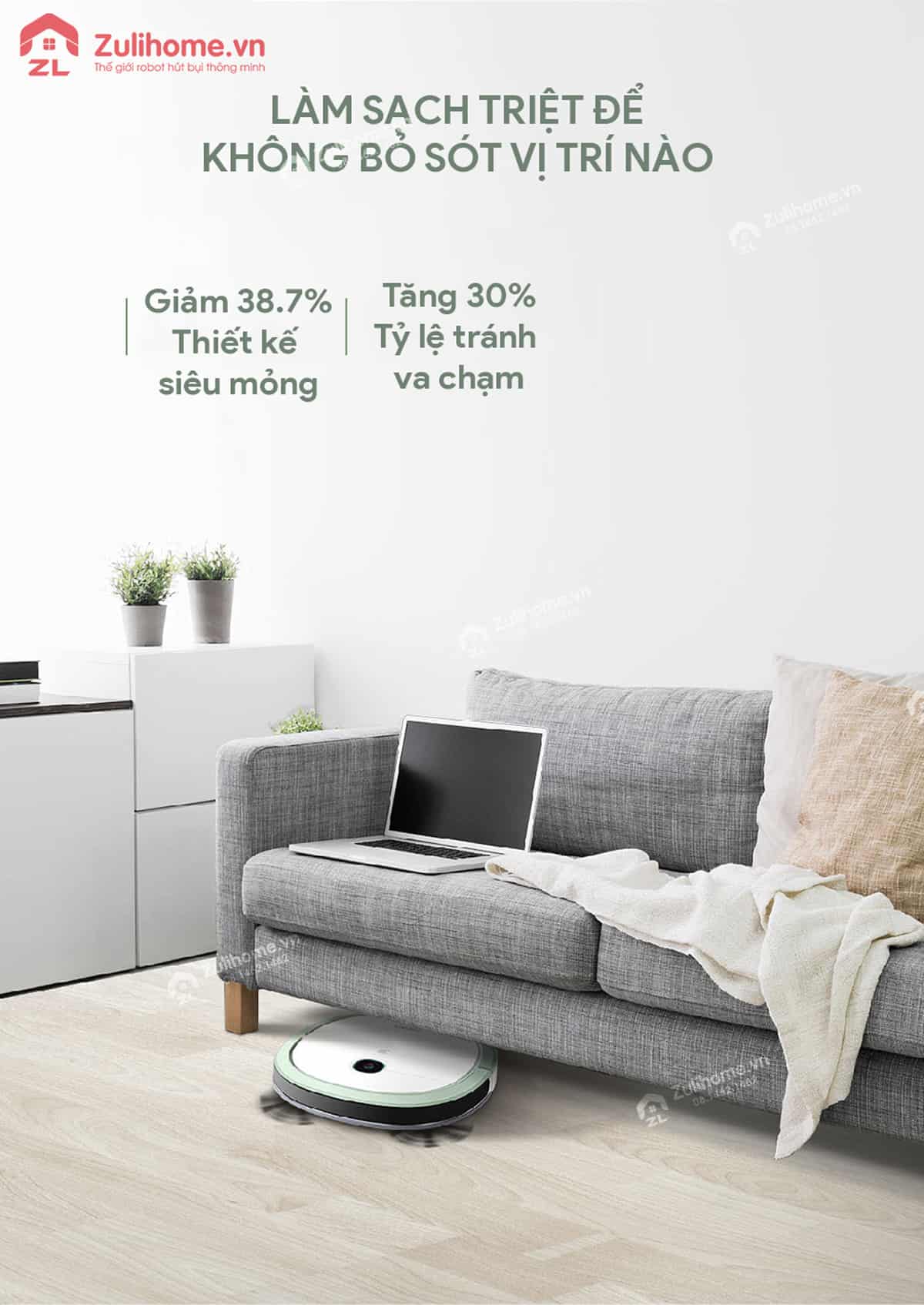 Ecovacs Deebot Slim U3 Neo 5 Ecovacs Deebot Slim U3 Neo | Làm sạch triệt để