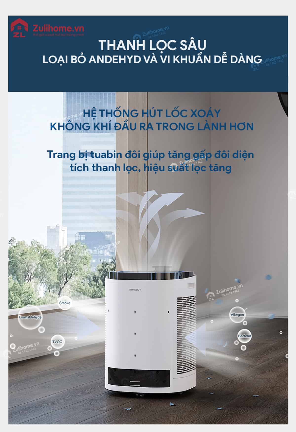robot loc khong khi a650 zulihome 8