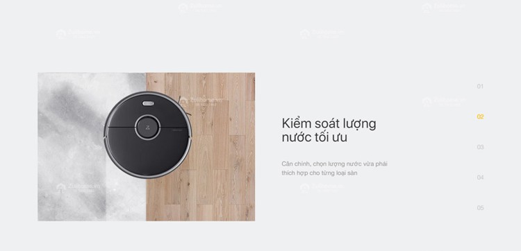 Roborock S5 MAX – Hàng Công ty, bản Quốc tế, Màu Đen 1 Roborock S5 Max kiểm soát lượng nước tối ưu
