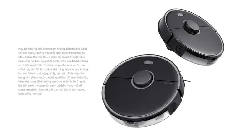Roborock S5 MAX – Hàng Công ty, bản Quốc tế, Màu Đen 3 Xiaomi Roborock S5 Max được điều khiển qua app