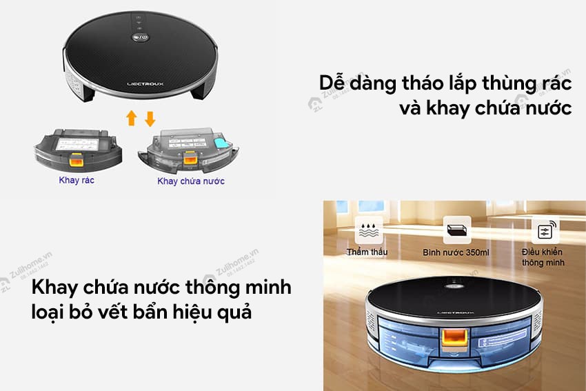 Robot Hút Bụi Lau Nhà Liectroux C30B – Hàng Công Ty, Bản Quốc Tế 4 004 C30B