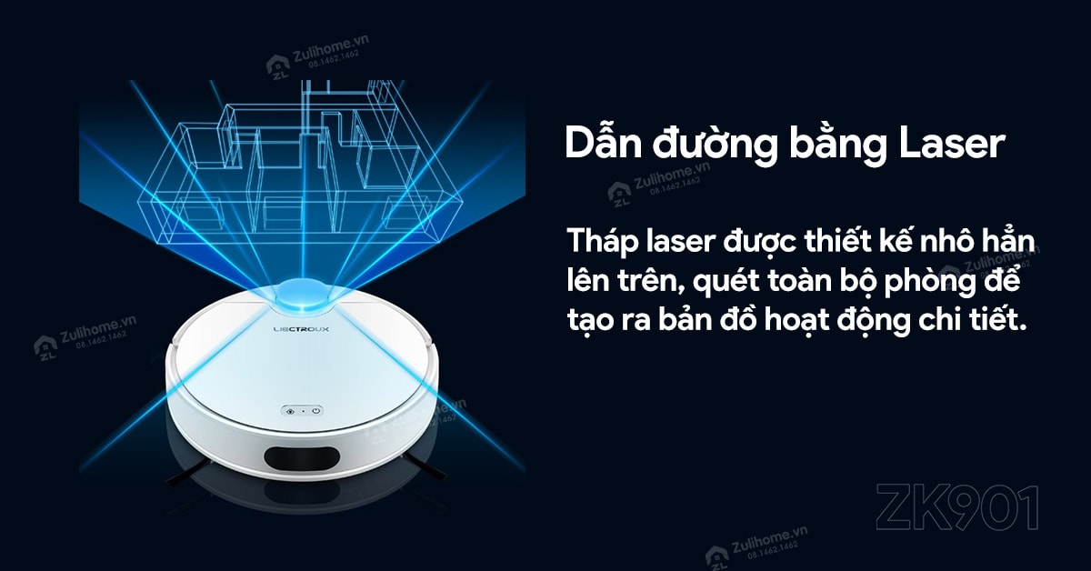 Robot Hút Bụi Lau Nhà Liectroux ZK901 3 02