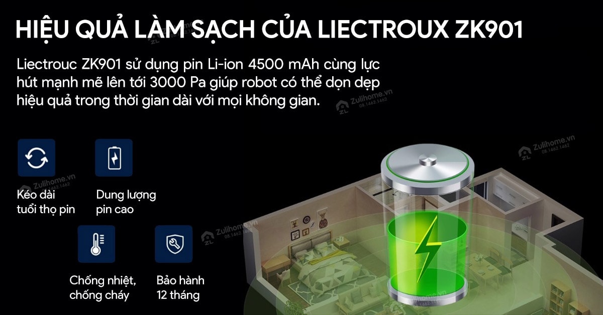 Robot Hút Bụi Lau Nhà Liectroux ZK901 8 07