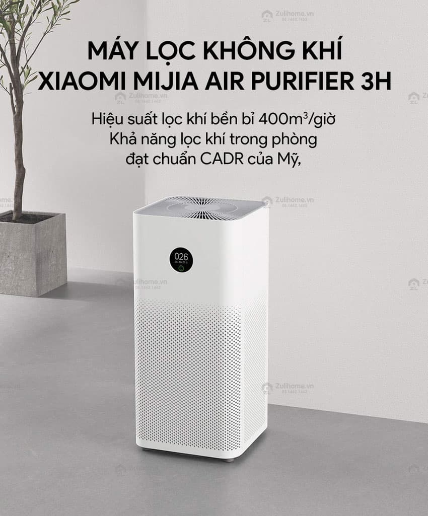 Máy lọc không khí thông minh Xiaomi Mi Air Purifier 3H - Quốc Tế Chính Hãng 1 1 2