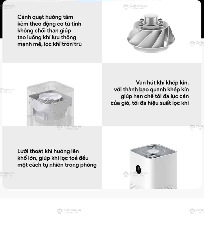 Máy lọc không khí thông minh Xiaomi Mi Air Purifier 3H - Quốc Tế Chính Hãng 7 7 1