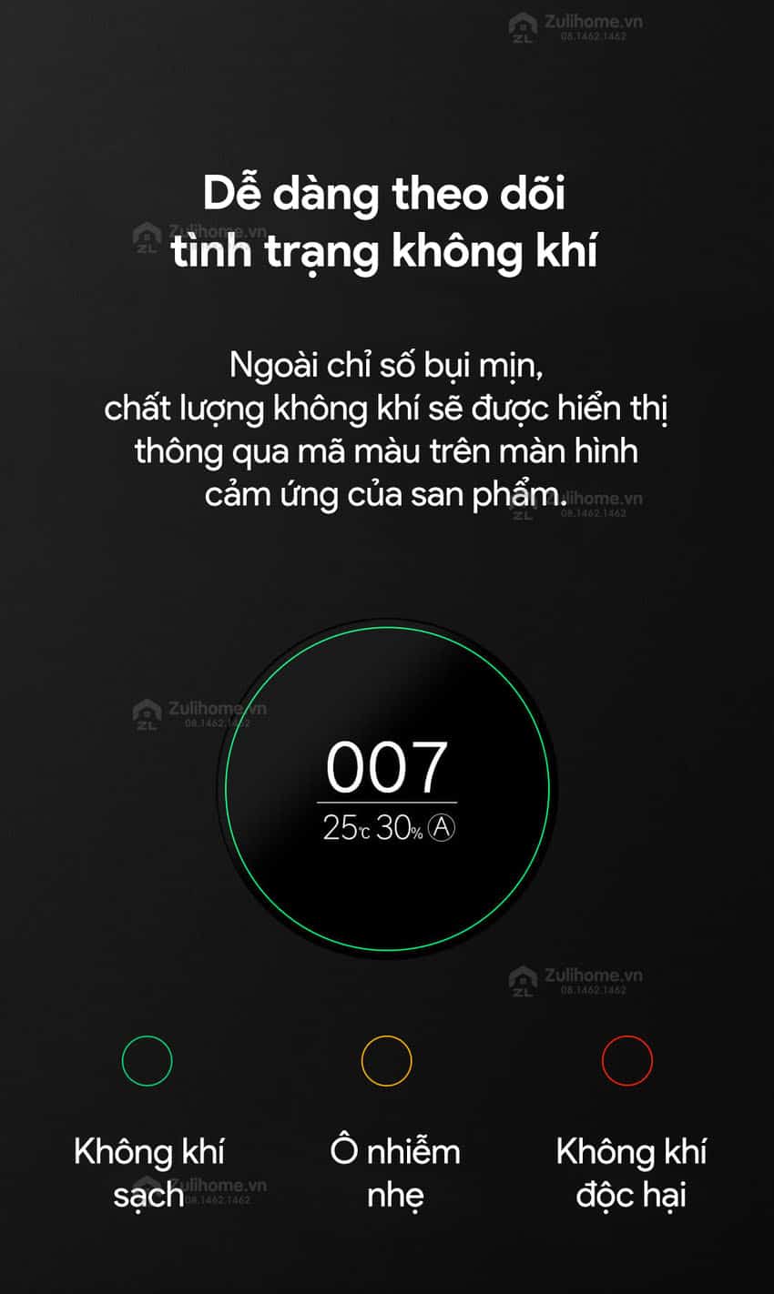 Máy lọc không khí thông minh Xiaomi Mi Air Purifier Pro - Quốc Tế Chính Hãng 7 7 2