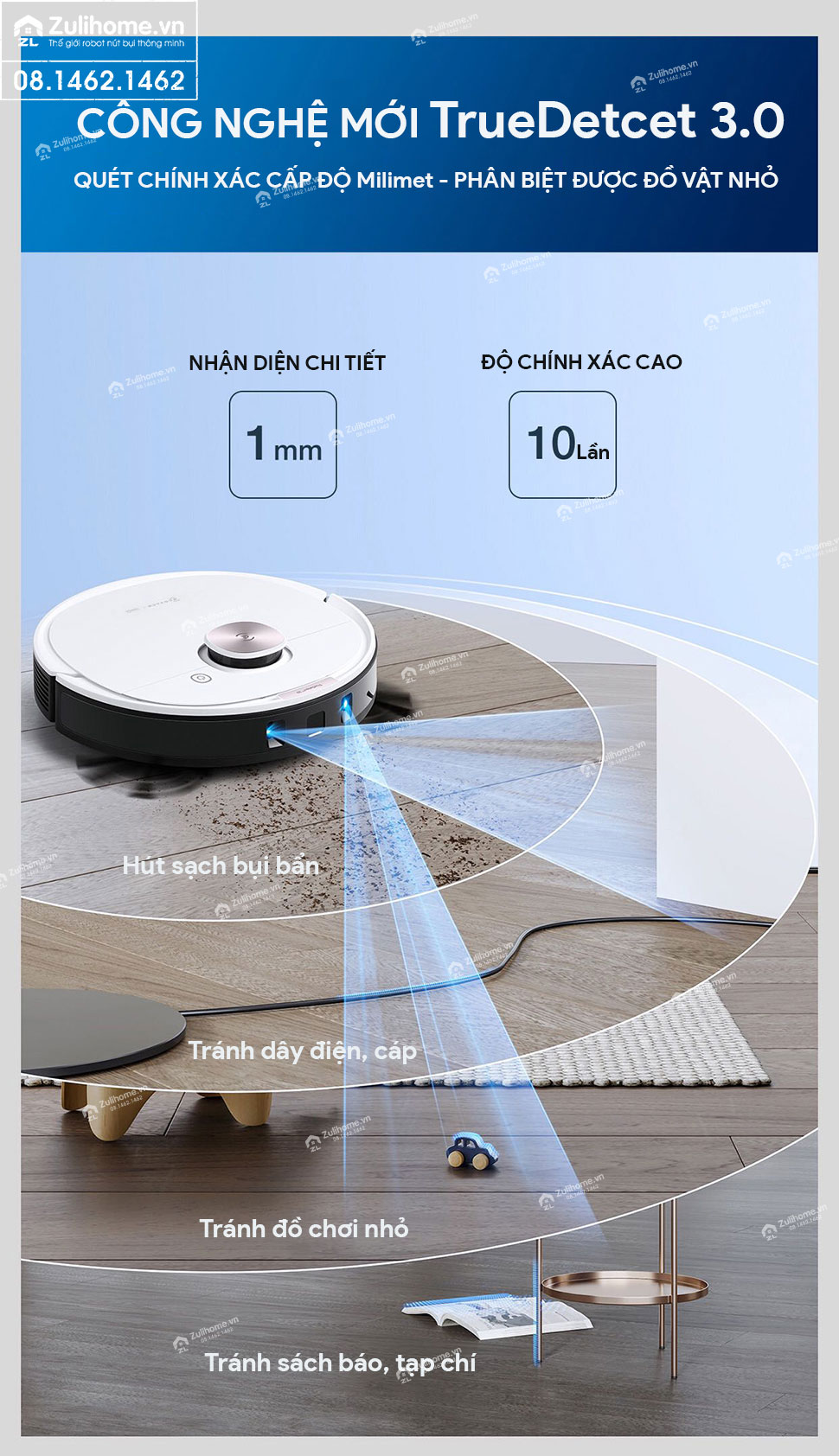 Robot Hút Bụi Lau Nhà Ecovacs Deebot T8 Max 2 robot hut bui ecovacs deebot t8 zulihome 1