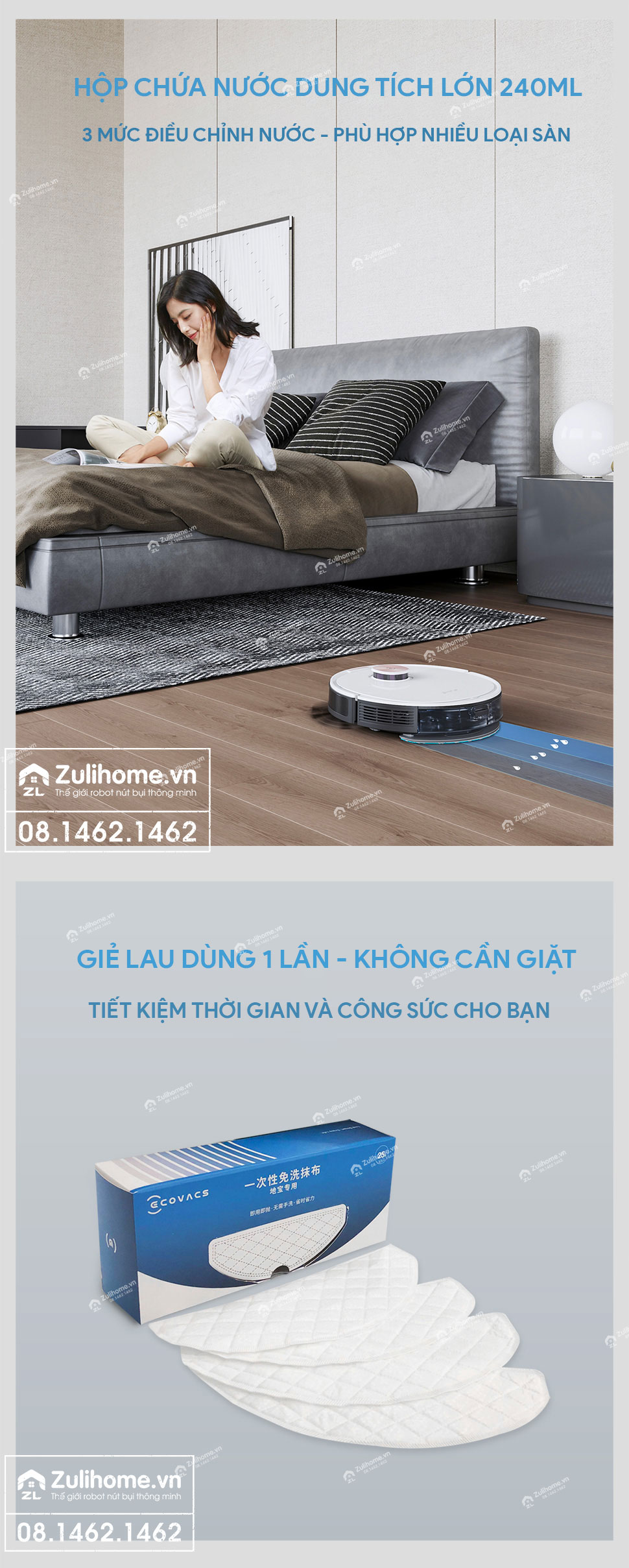 Robot Hút Bụi Lau Nhà Ecovacs Deebot T8 Max 11 robot hut bui ecovacs deebot t8 zulihome 10