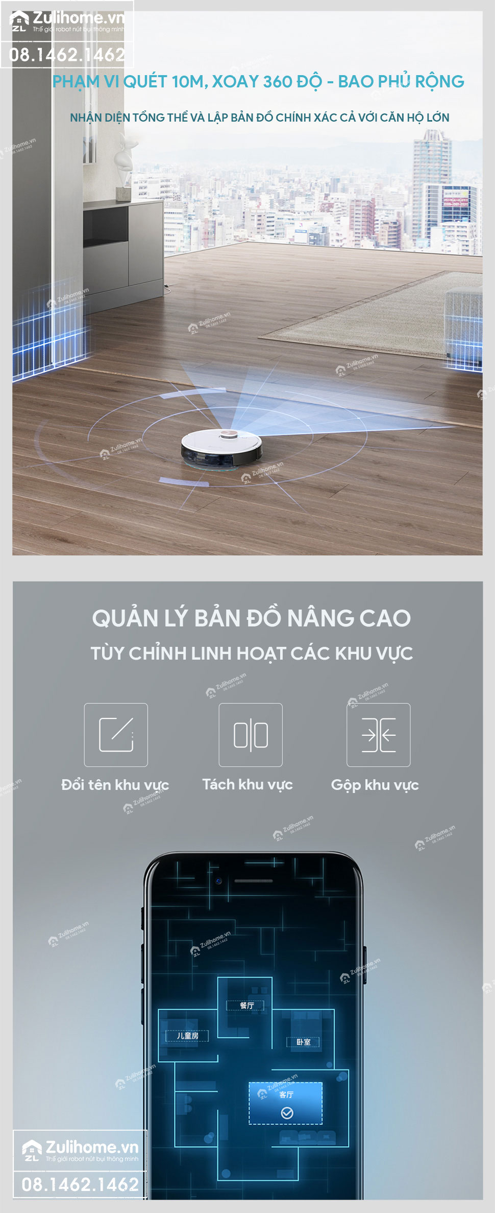 Robot Hút Bụi Lau Nhà Ecovacs Deebot T8 Max 7 robot hut bui ecovacs deebot t8 zulihome 6