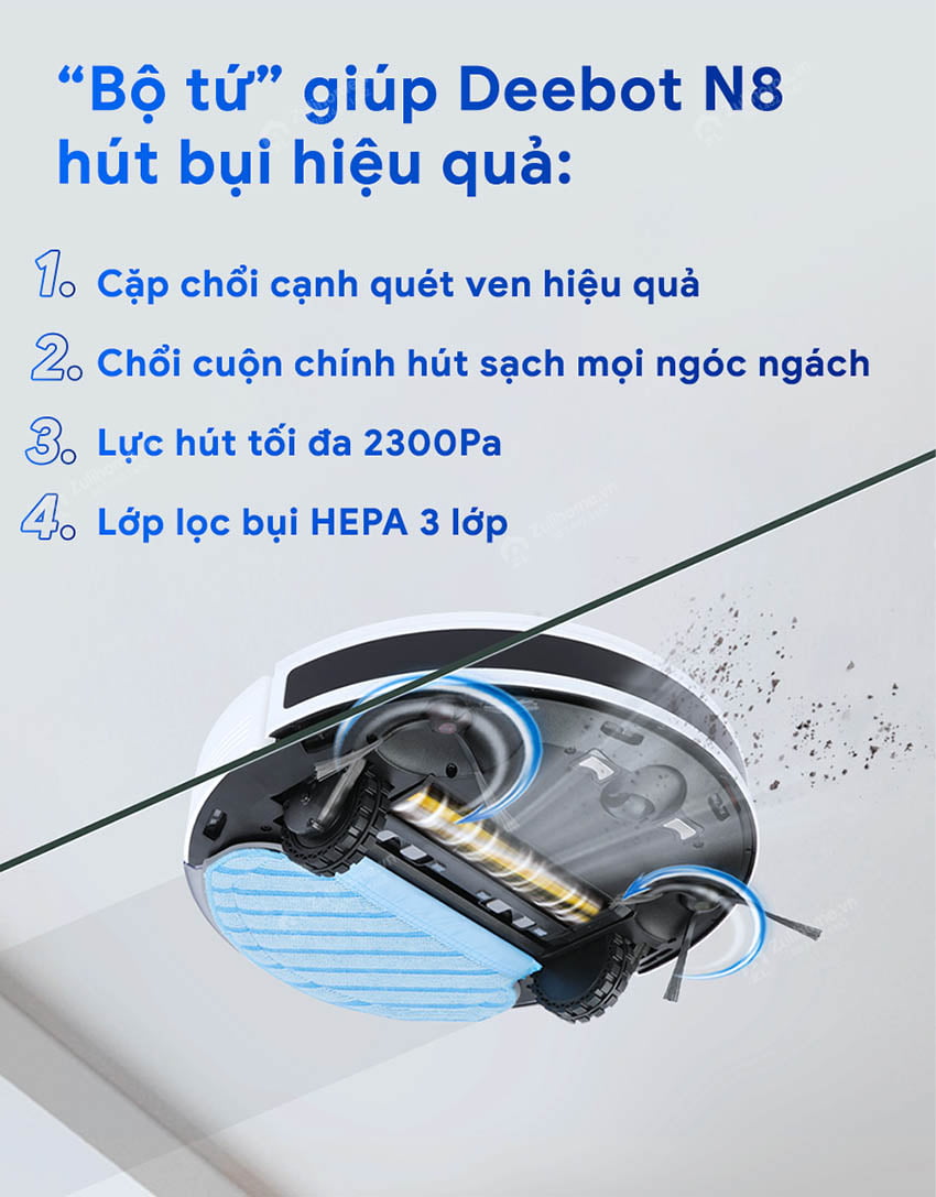 Robot Hút Bụi Lau Nhà Ecovacs Deebot N8 9 N8 9