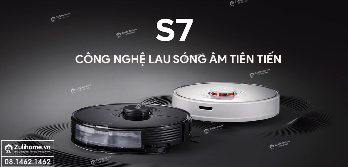 Robot Hút Bụi Lau Nhà Xiaomi Roborock S7 – Hàng Công ty, Bản Quốc tế 15 Công nghệ lau sóng âm