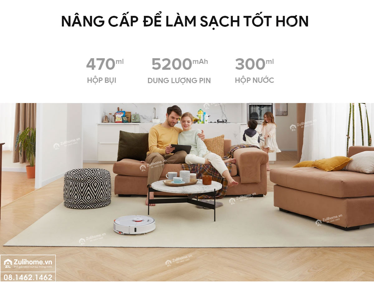 Robot Hút Bụi Lau Nhà Xiaomi Roborock S7 – Hàng Công ty, Bản Quốc tế 16 Nâng cấp mới