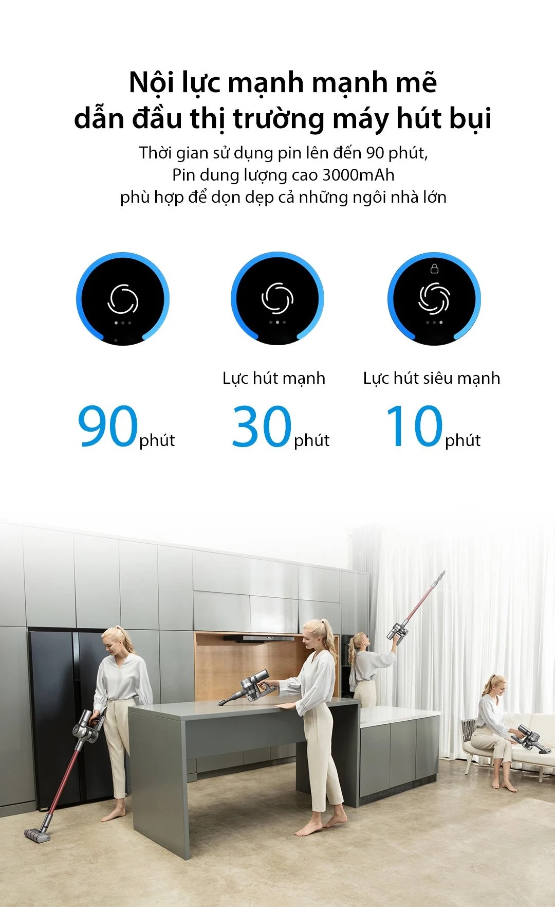 Máy Hút Bụi Không Dây Cầm Tay Xiaomi Dreame V11 4 may hut bui cam tay dreame v11 3