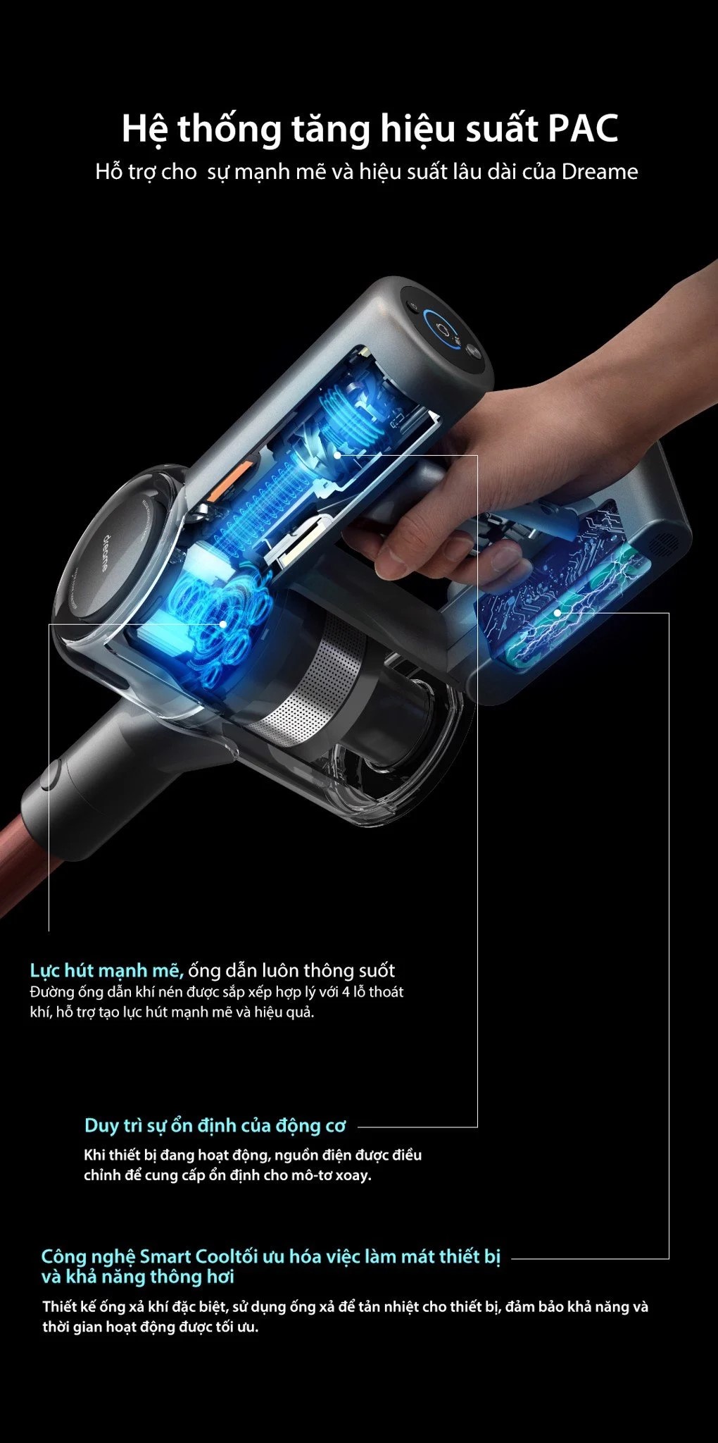 Máy Hút Bụi Không Dây Cầm Tay Xiaomi Dreame V11 5 may hut bui cam tay dreame v11 4