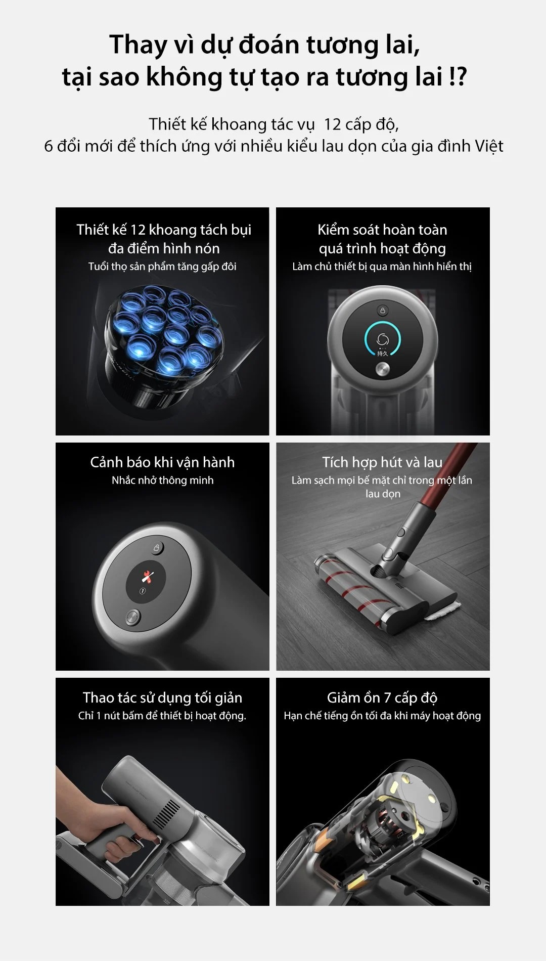 Máy Hút Bụi Không Dây Cầm Tay Xiaomi Dreame V11 6 may hut bui cam tay dreame v11 5