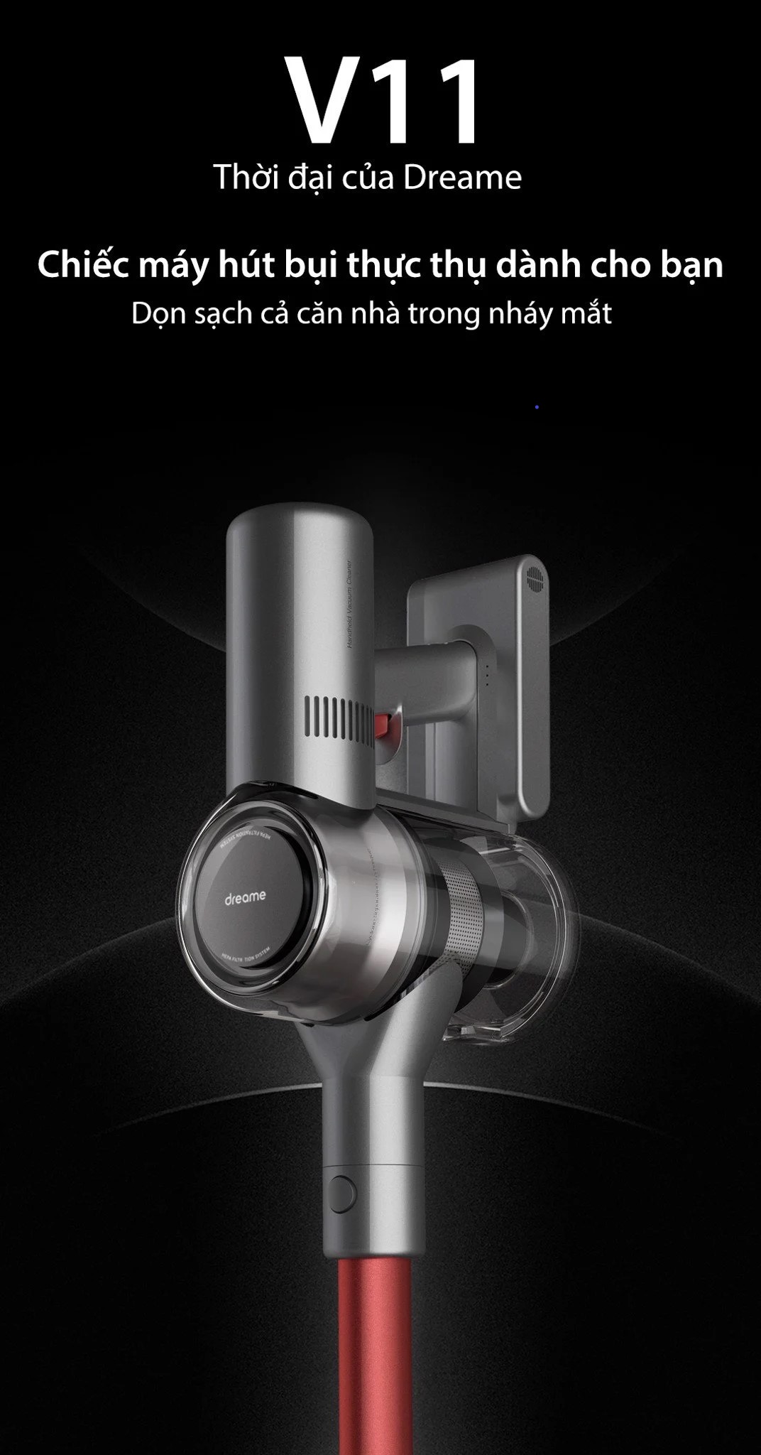 Máy Hút Bụi Không Dây Cầm Tay Xiaomi Dreame V11 1 may hut bui cam tay dreame v11