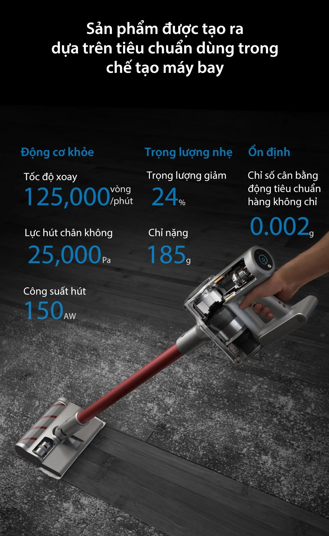 Máy Hút Bụi Không Dây Cầm Tay Xiaomi Dreame V11 3 may hut bui khong day dreame v11 2