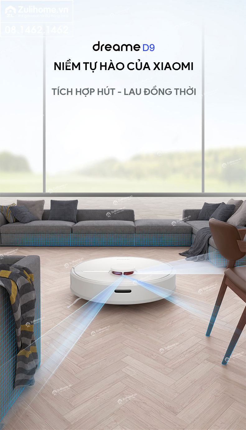 Robot Hút Bụi Lau Nhà Dreame D9 – Hàng Công ty, Bản Quốc tế 1 robot hut bui dreame d9 zulihome 0