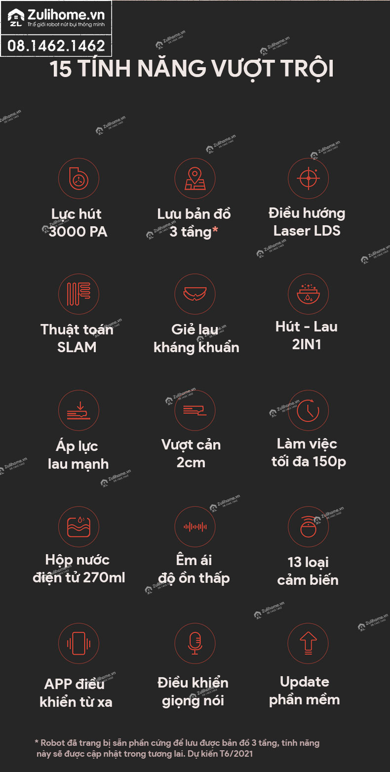 Robot Hút Bụi Lau Nhà Dreame D9 – Hàng Công ty, Bản Quốc tế 2 robot hut bui dreame d9 zulihome 1 1