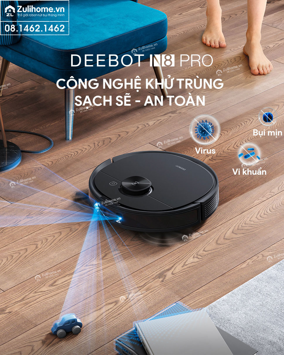 Ecovacs Deebot N8 PRO with dToF 1 robot hut bui ecovacs deebot n8 pro 0