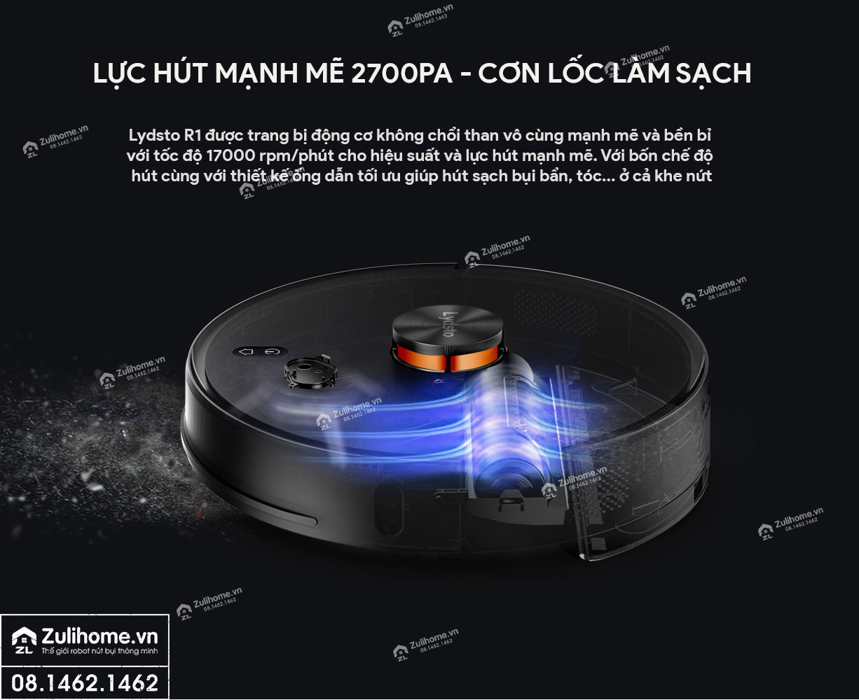 Robot Hút Bụi Lau Nhà Xiaomi Lydsto R1 – Hàng Công ty, Bản Quốc tế 11 robot hut bui xiaomi lydsto r1 zulihome 10