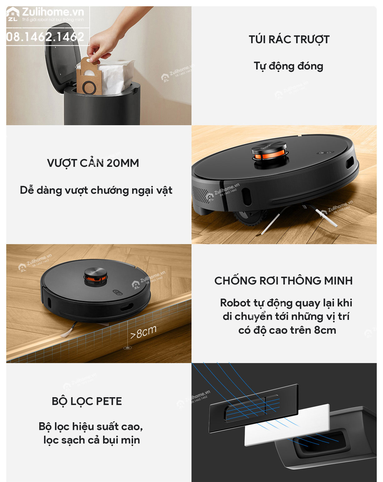 Robot Hút Bụi Lau Nhà Xiaomi Lydsto R1 – Hàng Công ty, Bản Quốc tế 19 robot hut bui xiaomi lydsto r1 zulihome 18