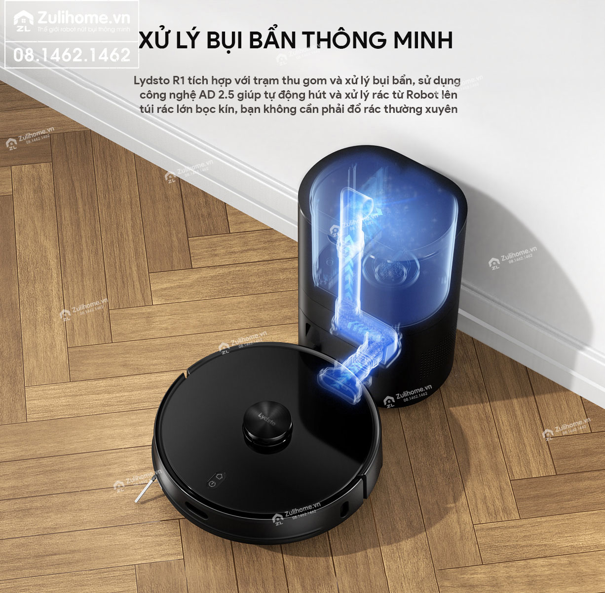 Robot Hút Bụi Lau Nhà Xiaomi Lydsto R1 – Hàng Công ty, Bản Quốc tế 3 robot hut bui xiaomi lydsto r1 zulihome 2