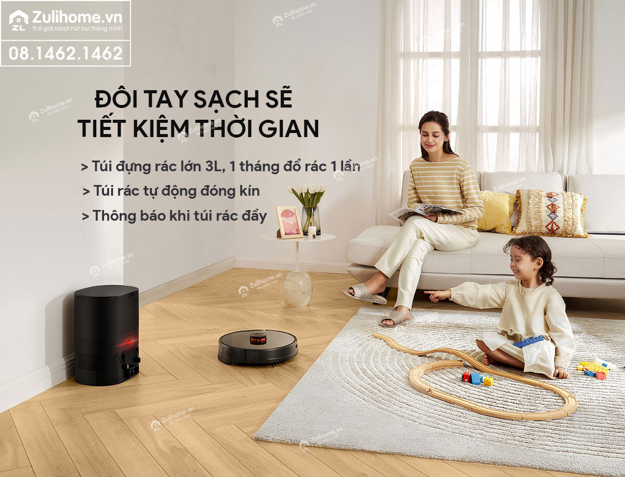 Robot Hút Bụi Lau Nhà Xiaomi Lydsto R1 – Hàng Công ty, Bản Quốc tế 5 robot hut bui xiaomi lydsto r1 zulihome 4