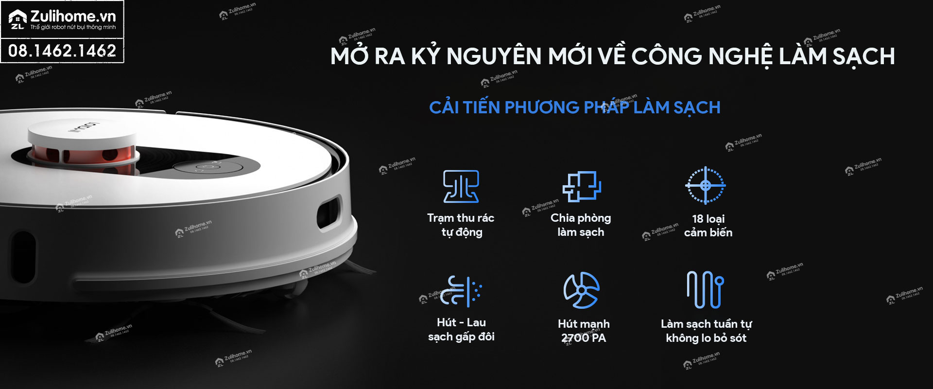 Robot Hút Bụi Lau Nhà Xiaomi Roidmi EVE Plus – Hàng Công ty, Bản Quốc tế 5 robot hut bui xiaomi roidmi zulihome 1 2