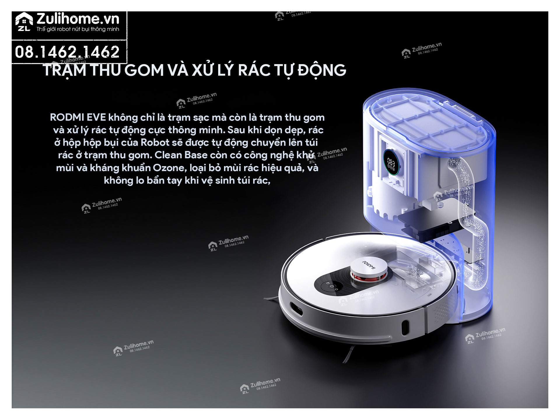 Robot Hút Bụi Lau Nhà Xiaomi Roidmi EVE Plus – Hàng Công ty, Bản Quốc tế 6 robot hut bui xiaomi roidmi zulihome 2 1