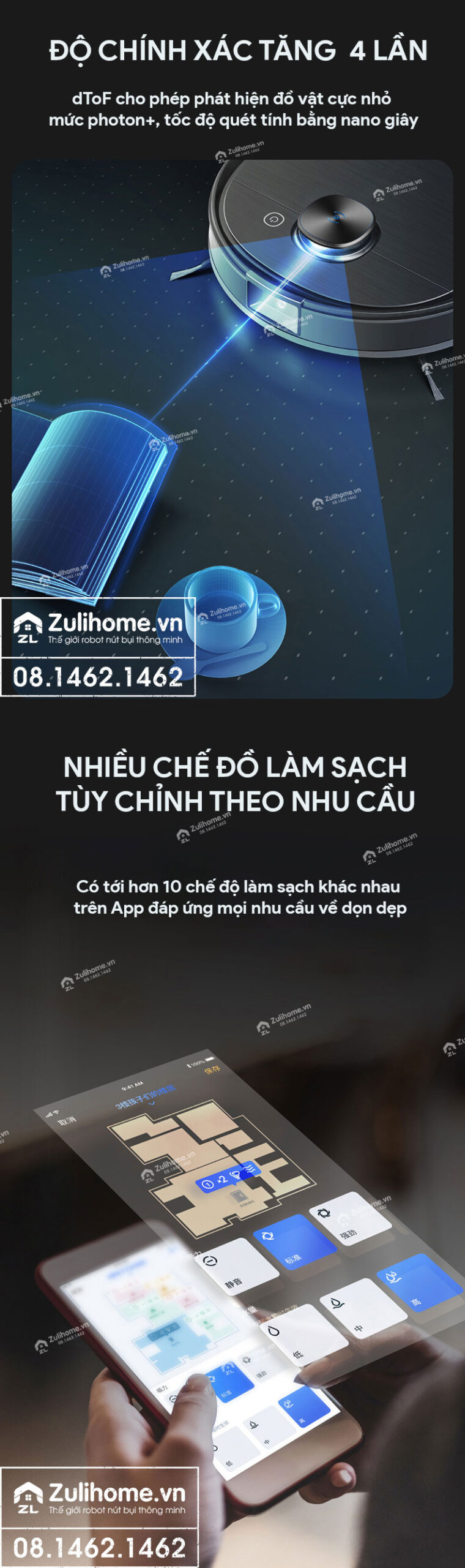Robot Hút Bụi Lau Nhà Ecovacs Deebot T9 AIVI 8 robot hut bui ecovacs deebot t9aivi zulihome 7 scaled