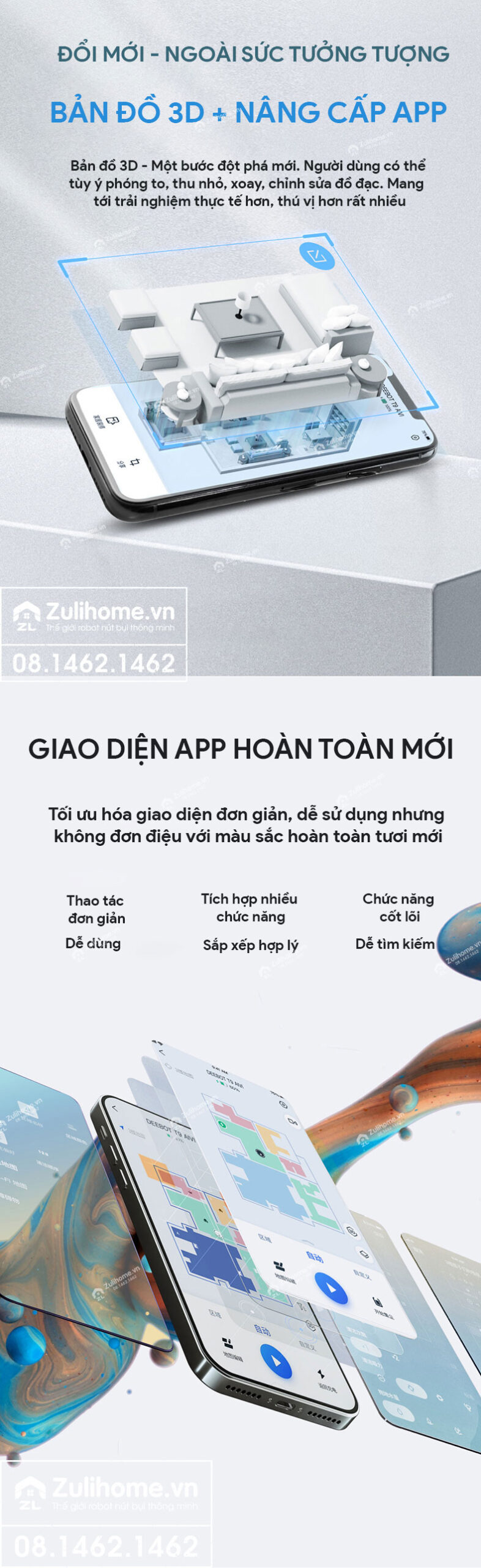 Robot Hút Bụi Lau Nhà Ecovacs Deebot T9 AIVI 10 robot hut bui ecovacs deebot t9aivi zulihome 9 scaled