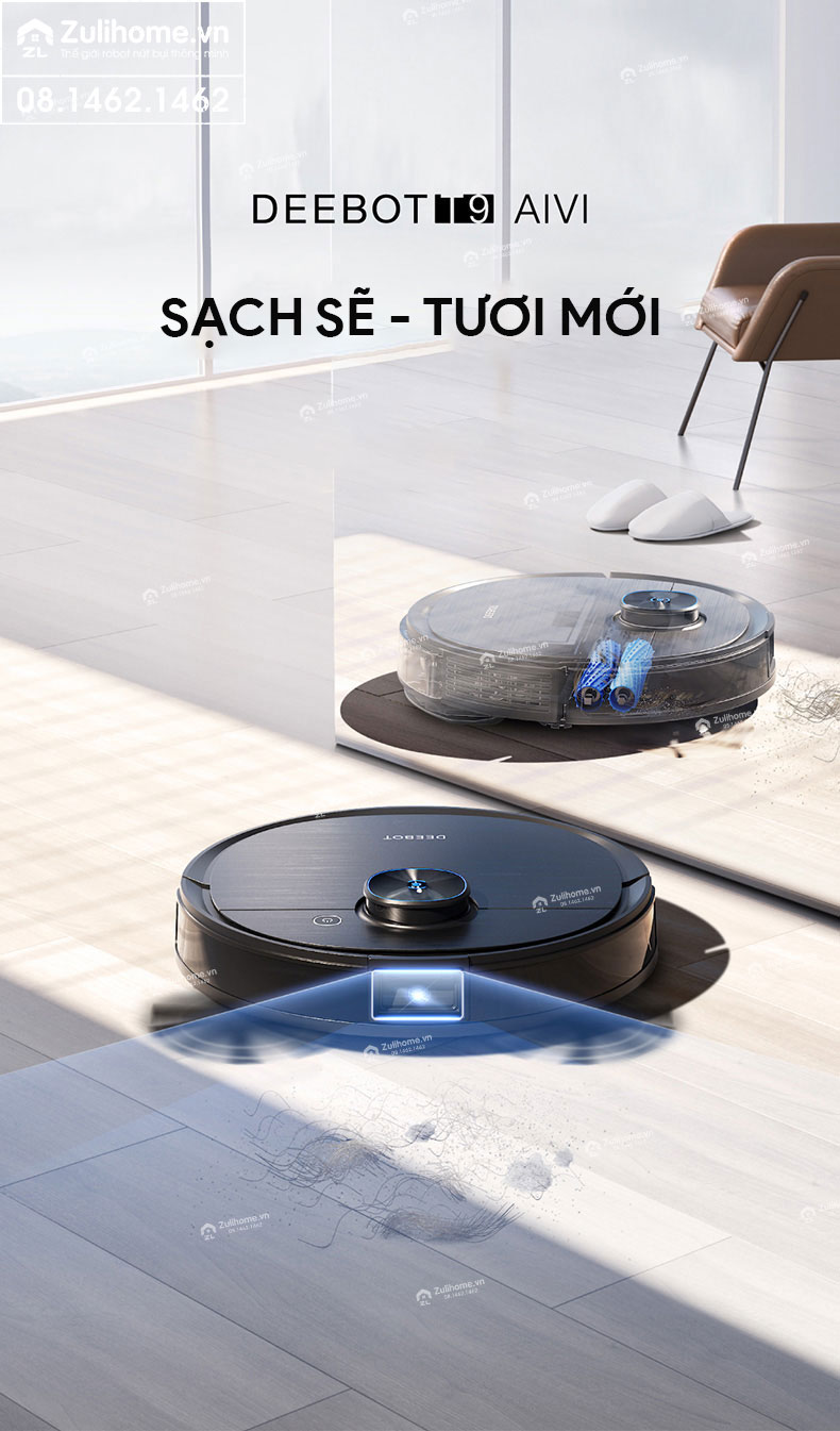 Robot Hút Bụi Lau Nhà Ecovacs Deebot T9 AIVI 1 robot hut bui ecovacs deebot t9aivi zulihome