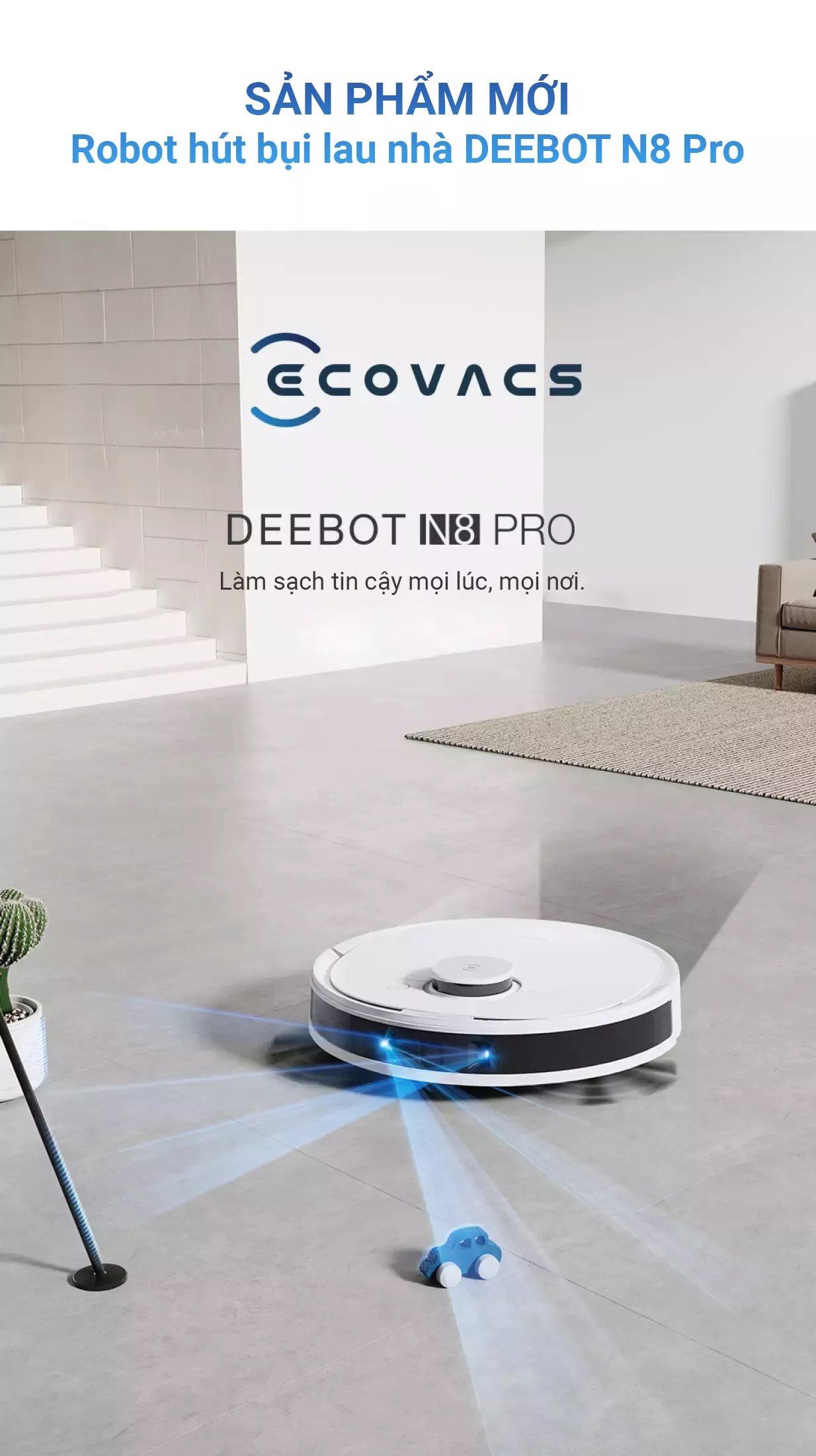 Robot Hút Bụi Lau Nhà Ecovacs Deebot N8 Pro – Hàng Công ty, Bản Quốc Tế 2 N8 Pro 1