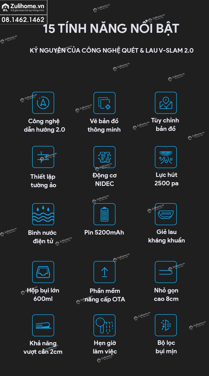 Robot Hút Bụi Lau Nhà Dreame F9 – Hàng Công ty, Bản Quốc tế 2 robot hut bui dreame f9 zulihome 1