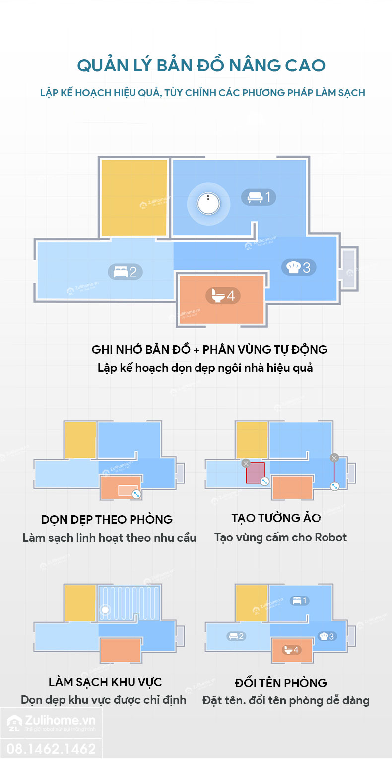 Robot Hút Bụi Lau Nhà Dreame F9 – Hàng Công ty, Bản Quốc tế 7 robot hut bui dreame f9 zulihome 6