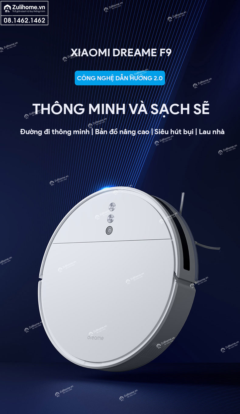 Robot Hút Bụi Lau Nhà Dreame F9 – Hàng Công ty, Bản Quốc tế 1 robot hut bui dreame f9 zulihome